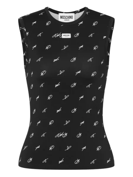 Podkoszulka Moschino Jeans z nadrukiem czarna