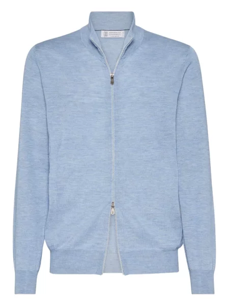 Lekki kardigan Brunello Cucinelli niebieski