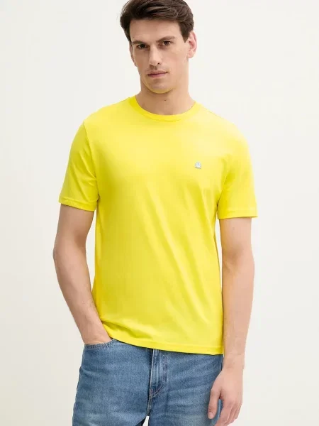 United Colors of Benetton t-shirt gładki żółty