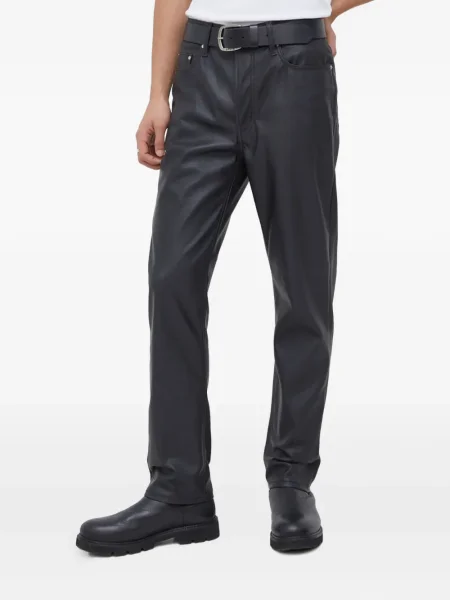 Pantaloni Won Hundred din piele negru