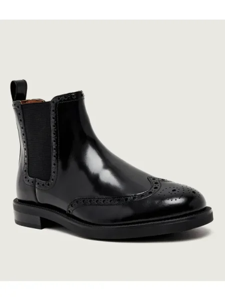 Tommy Hilfiger De piele ghete chelsea negru