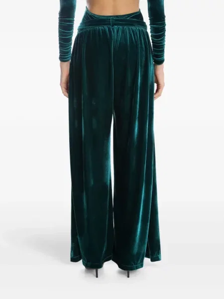 Pantaloni Amir Slama de catifea verde