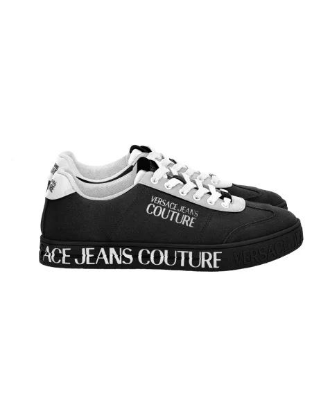 Sneakersy Versace Jeans Couture skórzane czarne