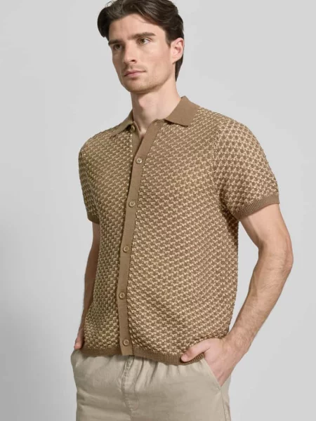 Koszula casualowa o kroju regular fit z listwą guzikową model RYDEN' Guess beżowa