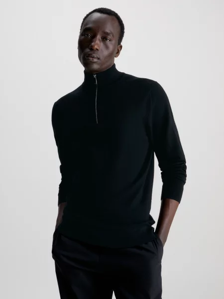Calvin Klein de lână pulover negru
