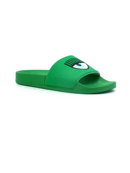 Klapki Chiara Ferragni Collection zielone