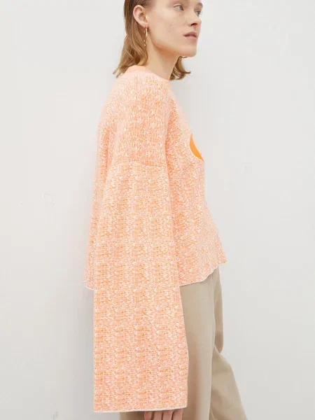 Résumé pulover din amestec de casmir light portocaliu