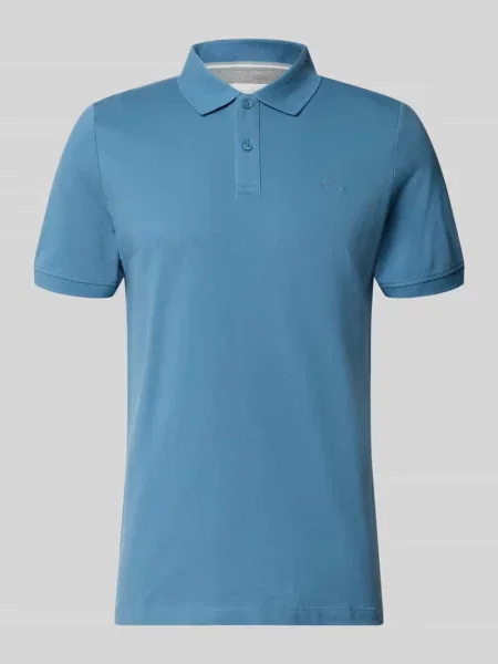 Koszulka polo z czystej bawełny o kroju regular fit S.oliver Red Label błękitne