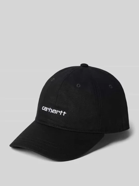 Carhartt WIP czapka z daszkiem Canvas Script Cap z aplikacją czarny