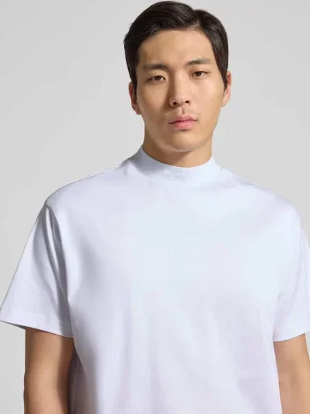 T-shirt o kroju relaxed fit z czystej bawełny model Boss Green biały