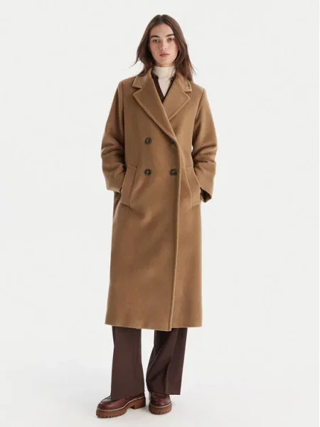 Weekend Max Mara Вълнено палто Zufolo кафяв