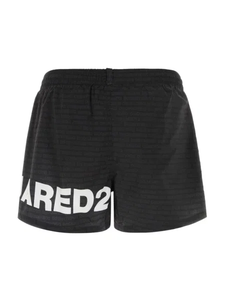 Kąpielówki Dsquared2 z nadrukiem czarne