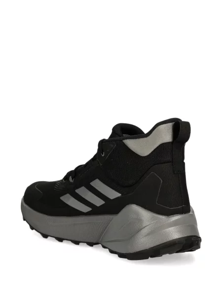 Sneakersy Adidas Terrex w paski z nadrukiem skórzane czarne