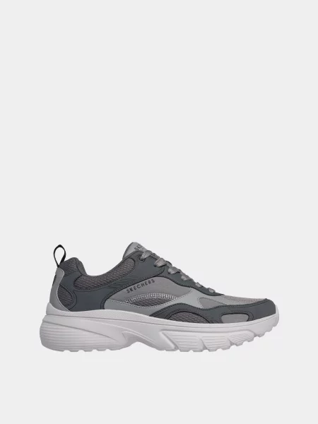 Кожаные повседневные кроссовки Skechers серые