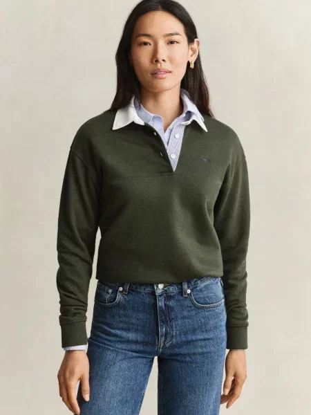 Gant bluza polo Kobiety S zielony