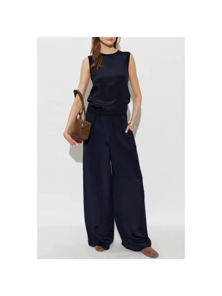 Spodnie Max Mara niebieskie
