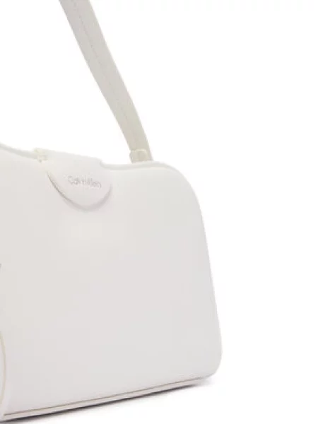 Torbica Calvin Klein Emblem Trio Top Handle Camera Ba bijela
