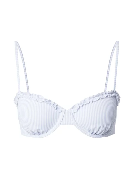 HOLLISTER Sutien costum de baie albastru deschis alb