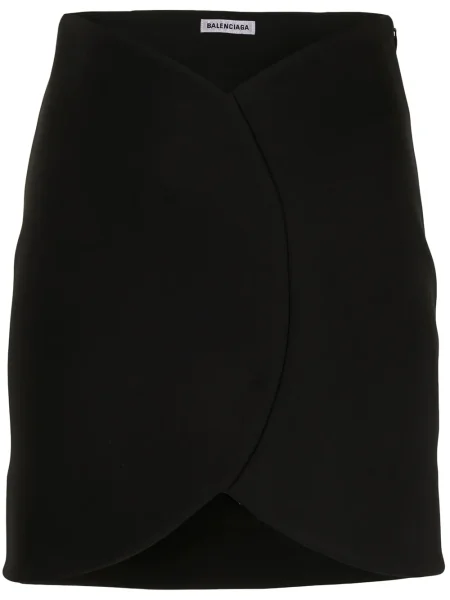 Fusta mini Balenciaga în linie A negru