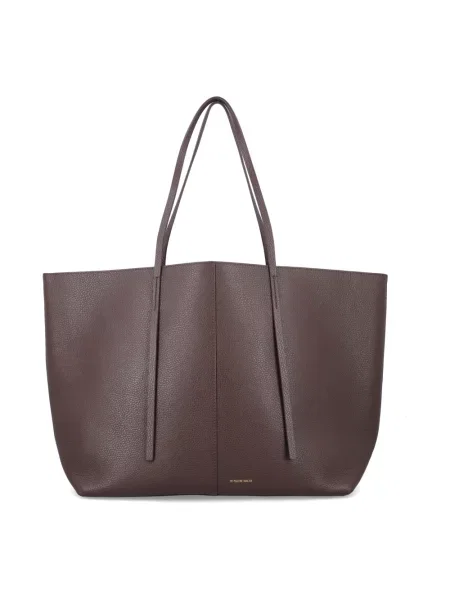 Lniana shopperka By Malene Birger brązowa
