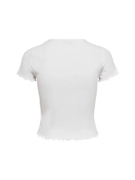 T-shirt o kroju slim fit z dodatkiem model EMMA' Only biała