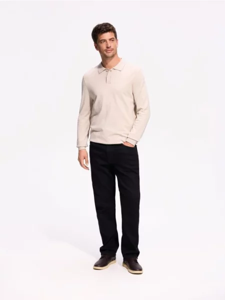 Gulerat tricou polo Reserved bej
