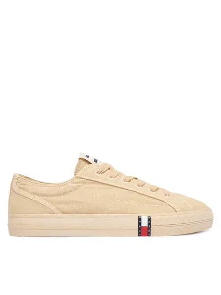 Tommy Jeans Tenis superge Archive Vulc Washed Canvas bež