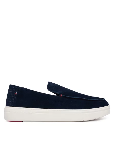 Loaferice Tommy Hilfiger Modern Light Suede Loafer Tamnoplava