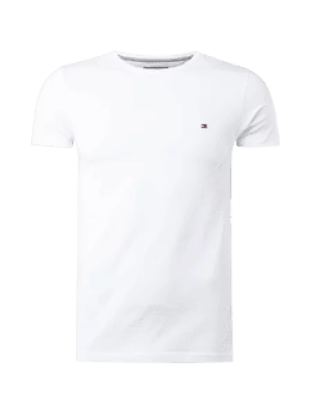 T-shirt z okrągłym dekoltem biała