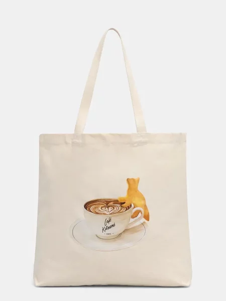 Τσάντα Café Kitsuné Cappuccino Tote μπεζ