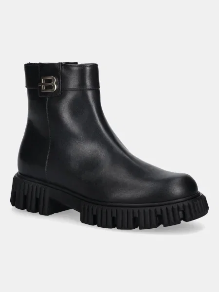 Baldinini cizme de piele cu platformă negru