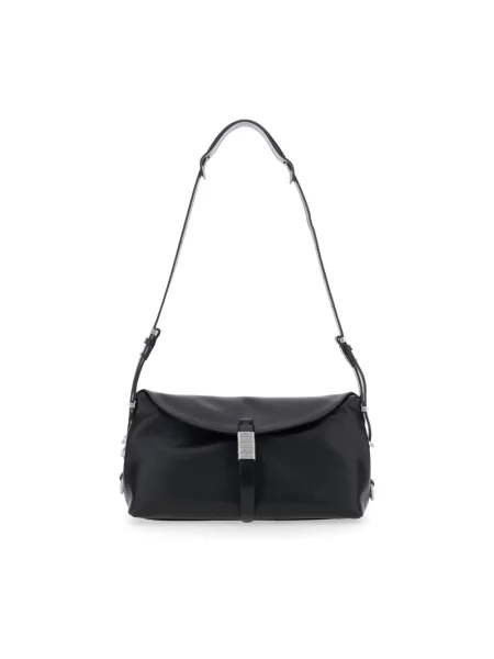 Torebka skórzana Pinko elegancka czarna