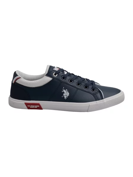 Sneakersy U.s Polo Assn. skórzane niebieskie