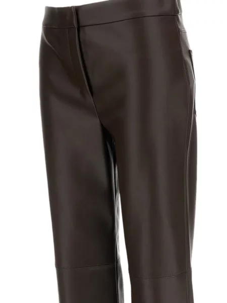 Pantaloni 's Max Mara din piele maro