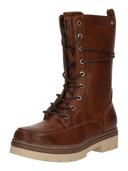 MUSTANG Čizme sa vezicama smeđa