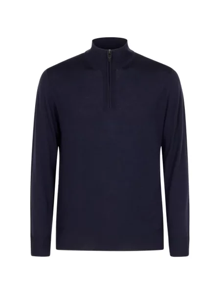Pulover Canali tricotate albastru