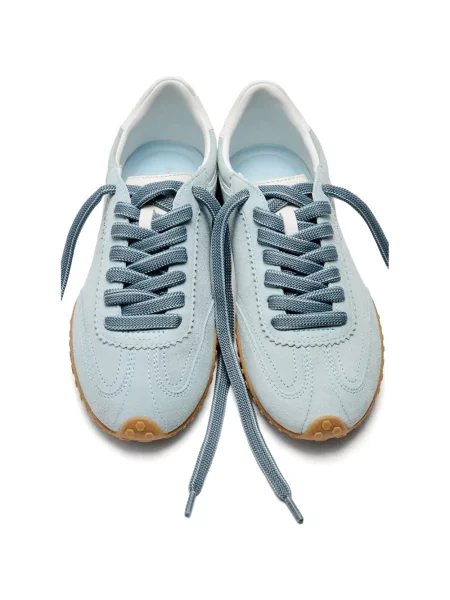 Sneakerși Hoff din piele de căprioară cu imagine albastru