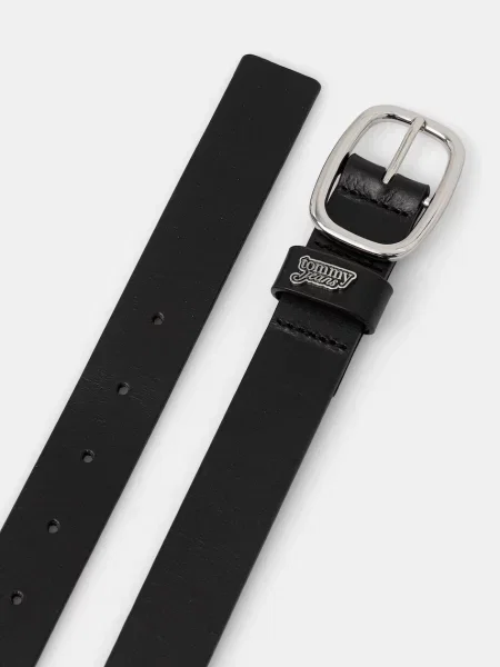 Pas Tommy Jeans Tjw Oval Buckle črna