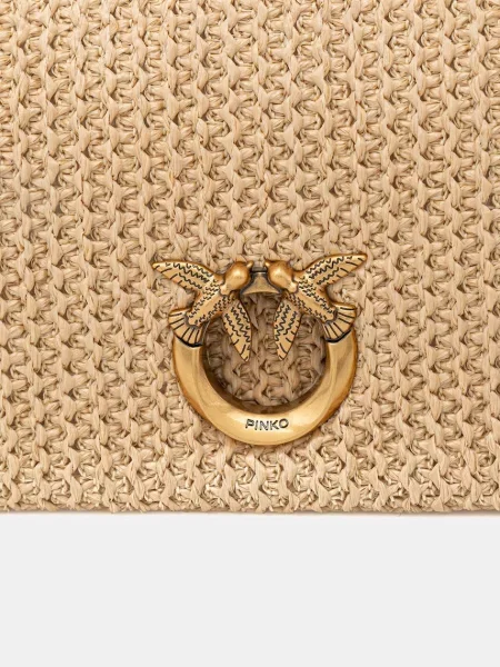 Kopertówka Pinko pleciona klasyczna beżowa