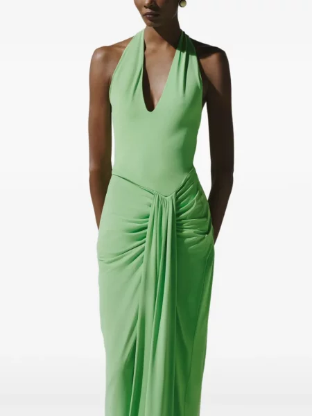 Rochie Baobab cu volane verde