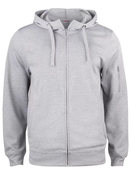 Clique Basic Active Hoody Full Zip – bluza z kapturem melanż – grey szary