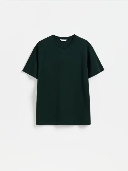 Reserved Tricou regular cu adaos de modal verde-maroniu verde