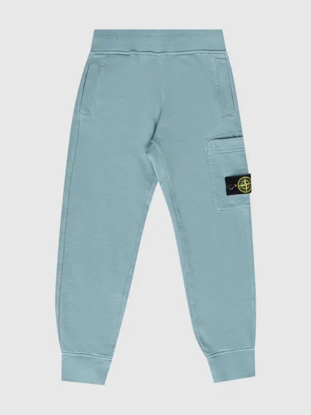 Дитячі спортивні штани з логотипом Stone Island блакитні