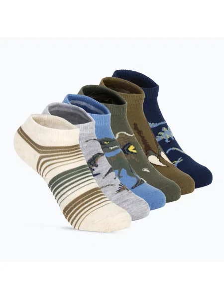 Gyerek zokni SKECHERS Terry Low Cut 6 pár olive. Méret: EU olajbogyó