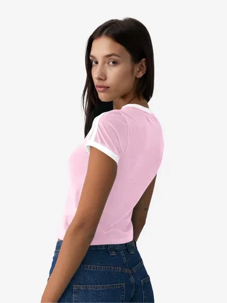 Imily Bela Tricou roz alb