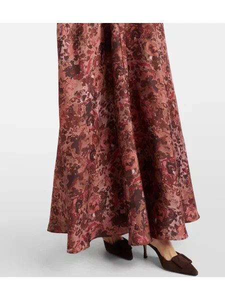 Rochie maxi Max Mara de mătase de costum