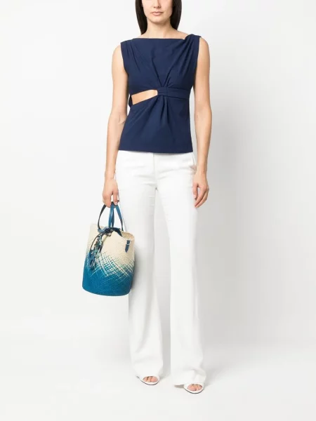 Αμάνικη μπλούζα Alberta Ferretti μπλε
