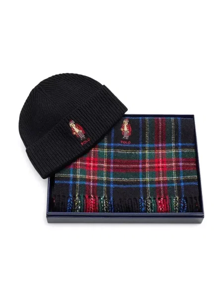 Szal Polo Ralph Lauren wełniana czarna