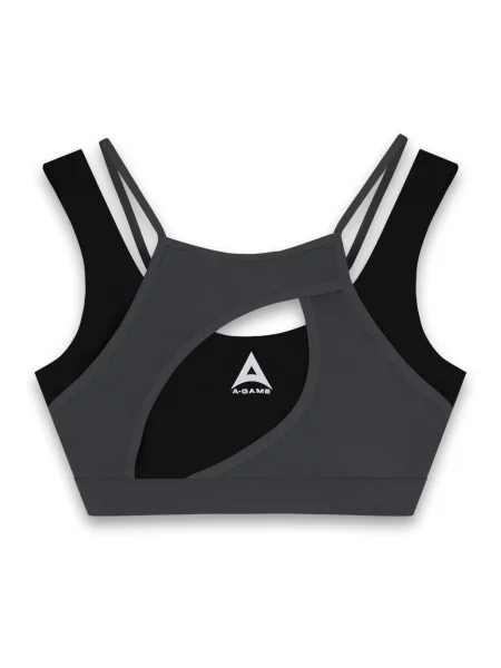 A-Game Sutien sport Duo negru alb