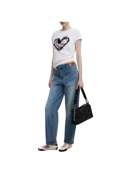 Virágos crossbody táska Desigual fekete